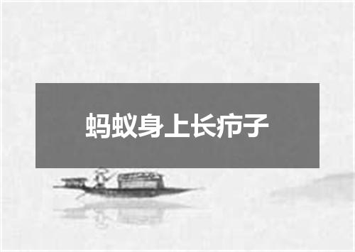 蚂蚁身上长疖子