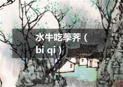 水牛吃荸荠（bi qi）