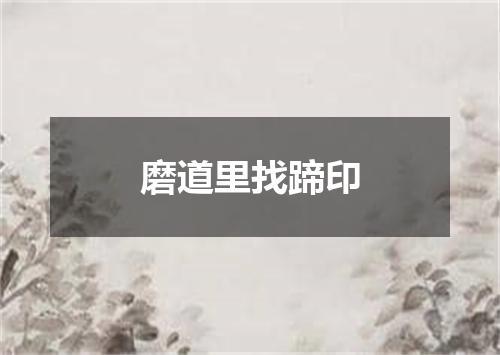 磨道里找蹄印