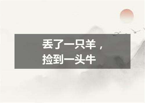 丢了一只羊，捡到一头牛