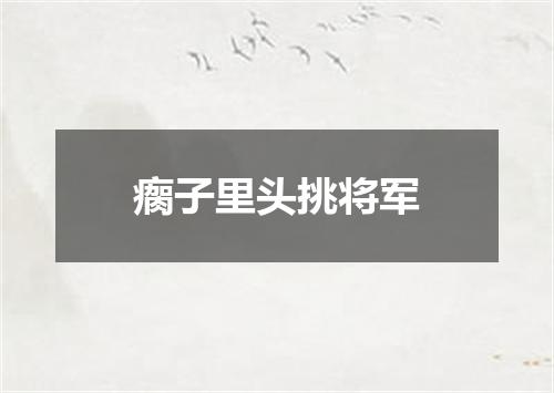 瘸子里头挑将军