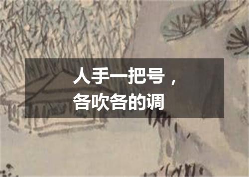 人手一把号，各吹各的调