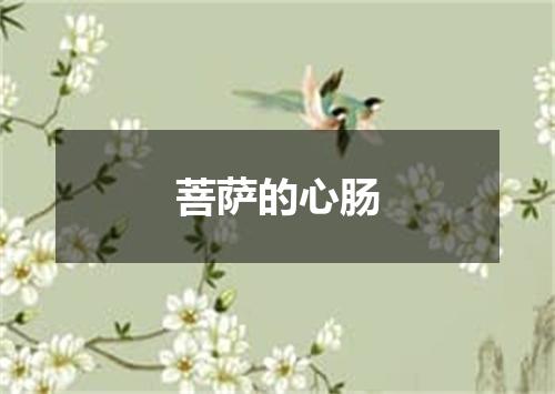 菩萨的心肠