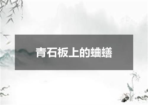 青石板上的蛐蟮