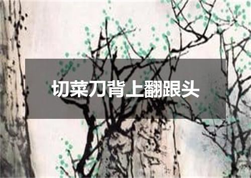 切菜刀背上翻跟头
