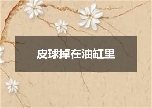 皮球掉在油缸里