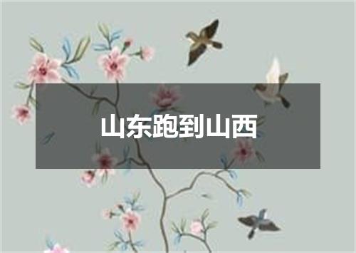 山东跑到山西