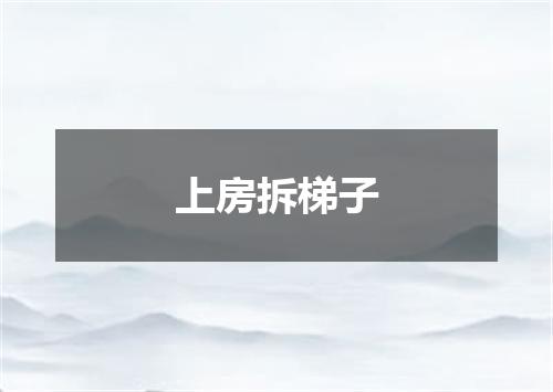 上房拆梯子