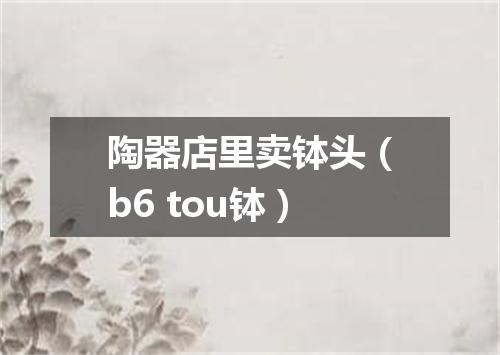 陶器店里卖钵头（b6 tou钵）