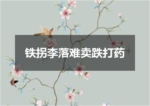 铁拐李落难卖跌打药
