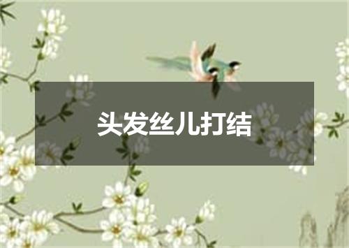 头发丝儿打结