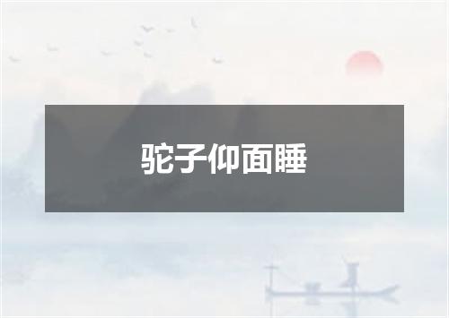 驼子仰面睡
