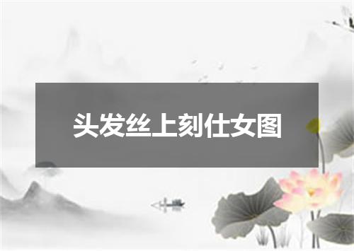 头发丝上刻仕女图
