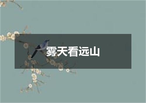 雾天看远山