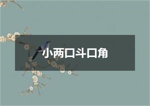 小两口斗口角