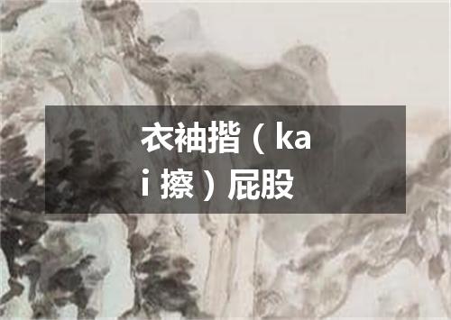 衣袖揩（kai 擦）屁股