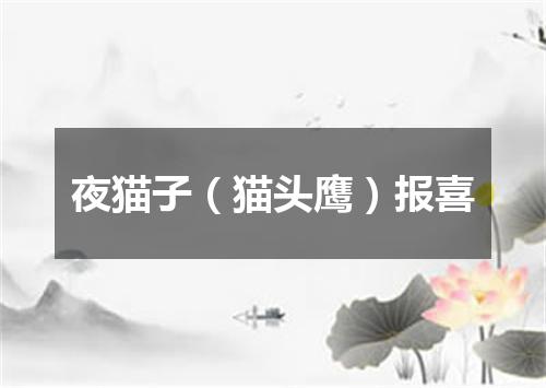 夜猫子（猫头鹰）报喜