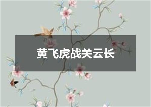 黄飞虎战关云长
