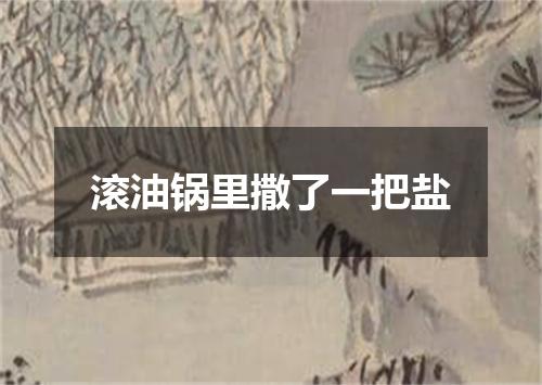 滚油锅里撒了一把盐