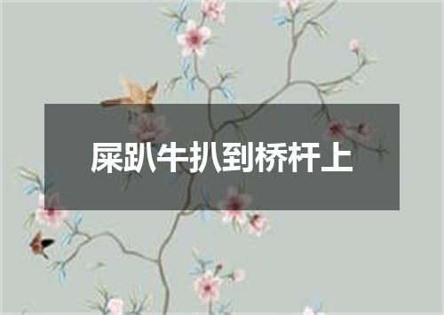 屎趴牛扒到桥杆上