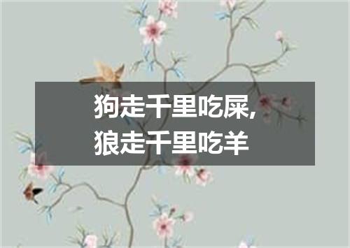 狗走千里吃屎,狼走千里吃羊