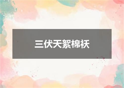 三伏天絮棉袄