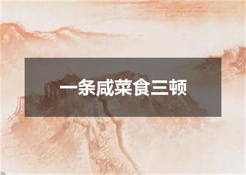 一条咸菜食三顿
