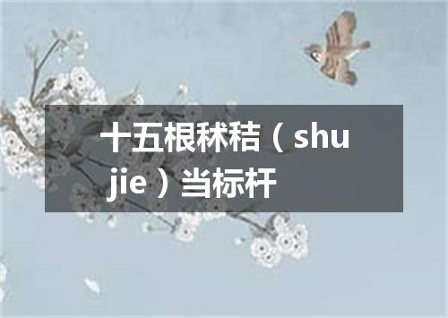 十五根秫秸（shu jie）当标杆