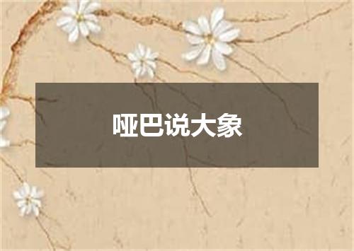 哑巴说大象