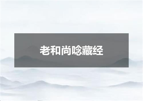 老和尚唸藏经