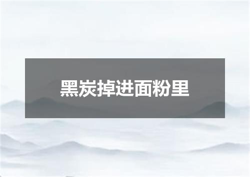 黑炭掉进面粉里
