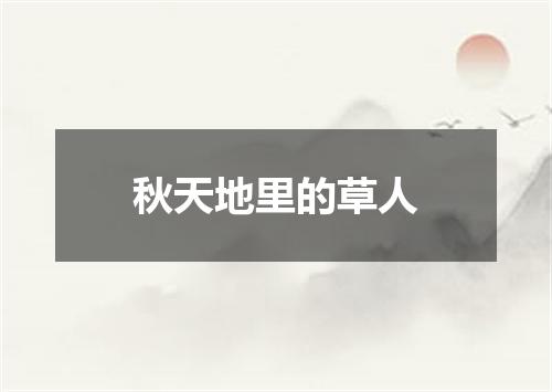秋天地里的草人