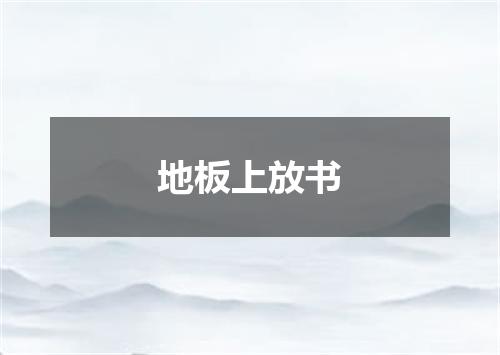 地板上放书