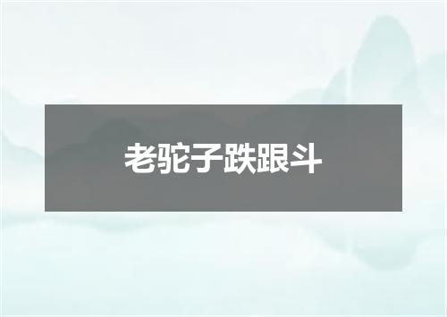 老驼子跌跟斗