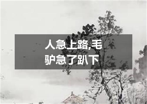 人急上路,毛驴急了趴下
