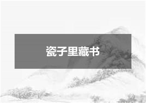 瓷子里藏书