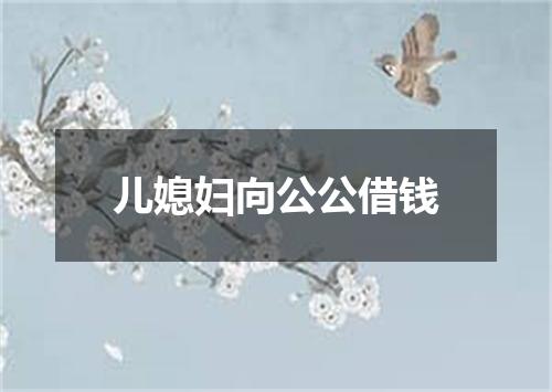 儿媳妇向公公借钱