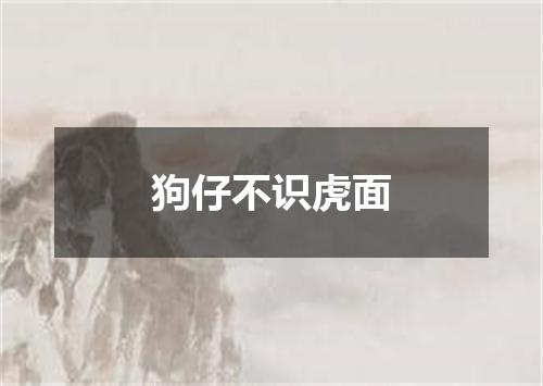 狗仔不识虎面