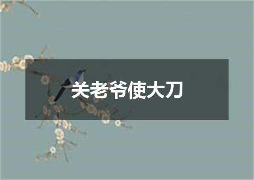 关老爷使大刀