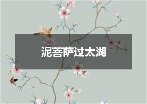 泥菩萨过太湖