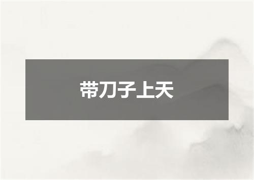 带刀子上天