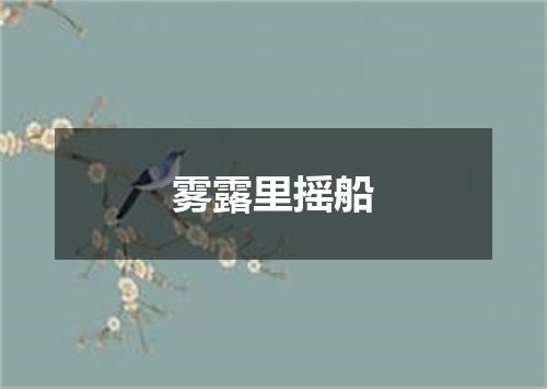 雾露里摇船