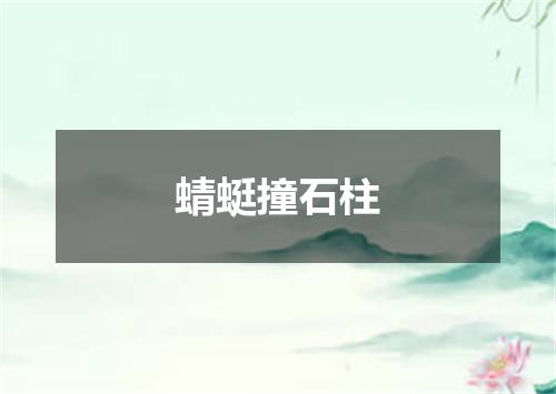 蜻蜓撞石柱