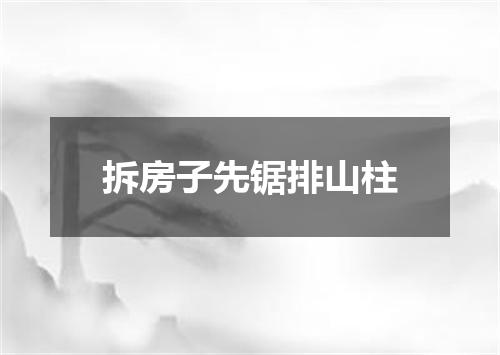 拆房子先锯排山柱