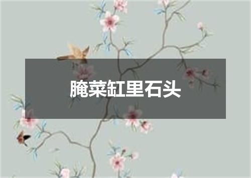 腌菜缸里石头