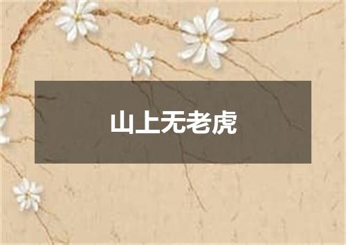 山上无老虎