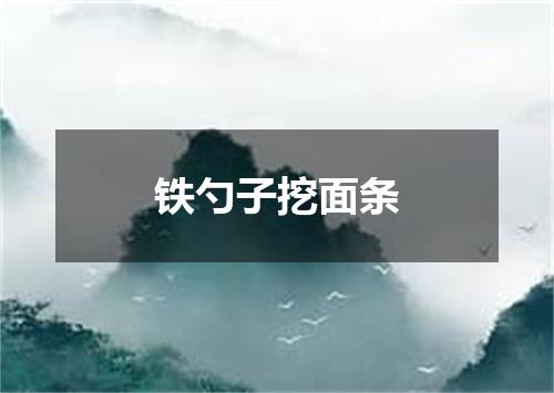 铁勺子挖面条
