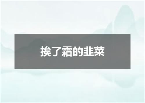 挨了霜的韭菜