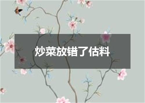 炒菜放错了估料