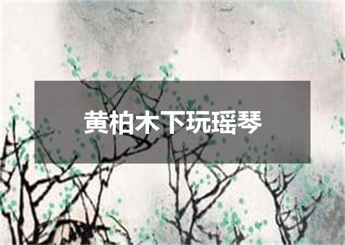 黄柏木下玩瑶琴